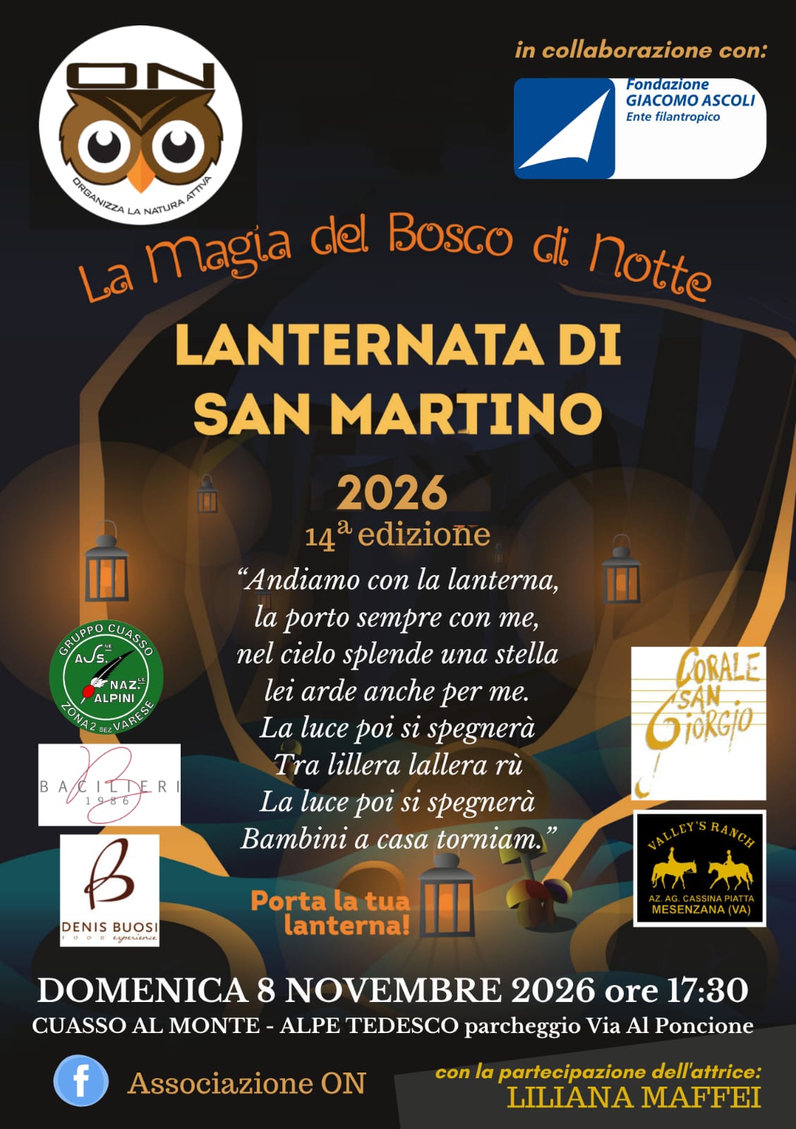 8 Novembre 2026 – Lanternata di San Martino