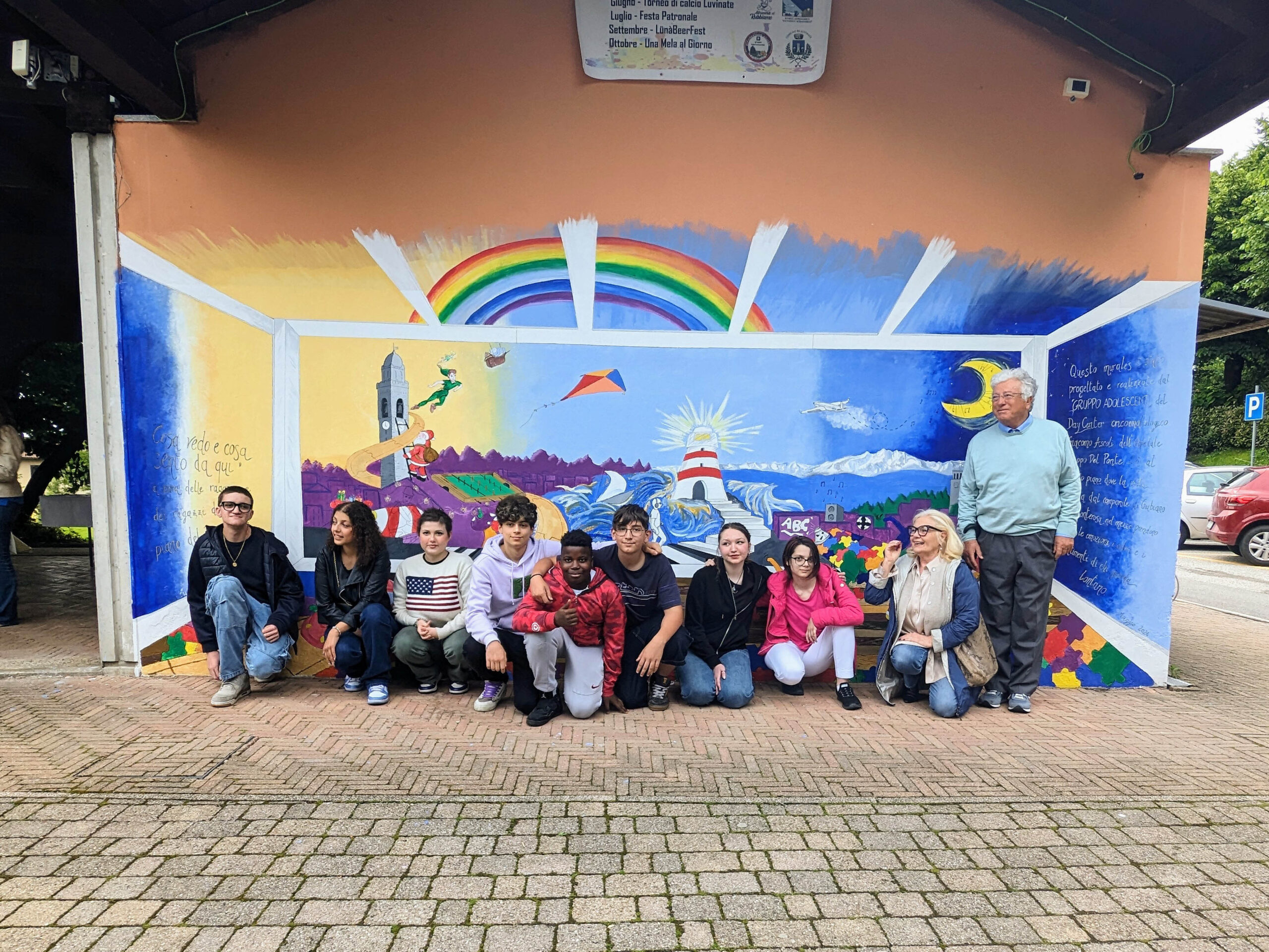 Il murale del Parco di Luvinate racconta Cosa vedo e sento da qui
