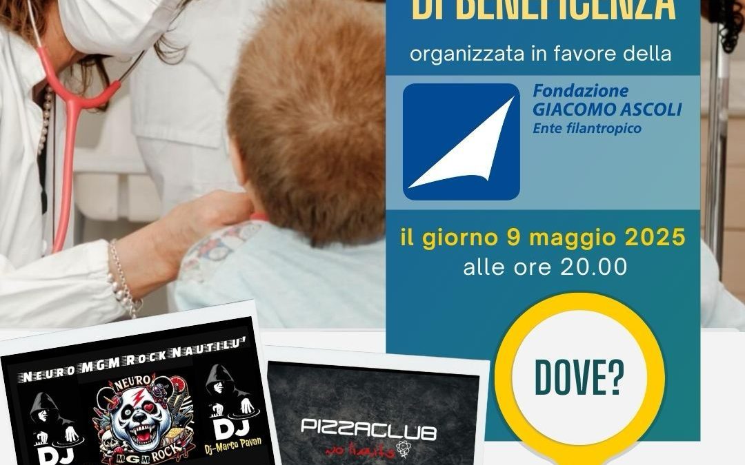 9 maggio 2025 – Cena di beneficenza