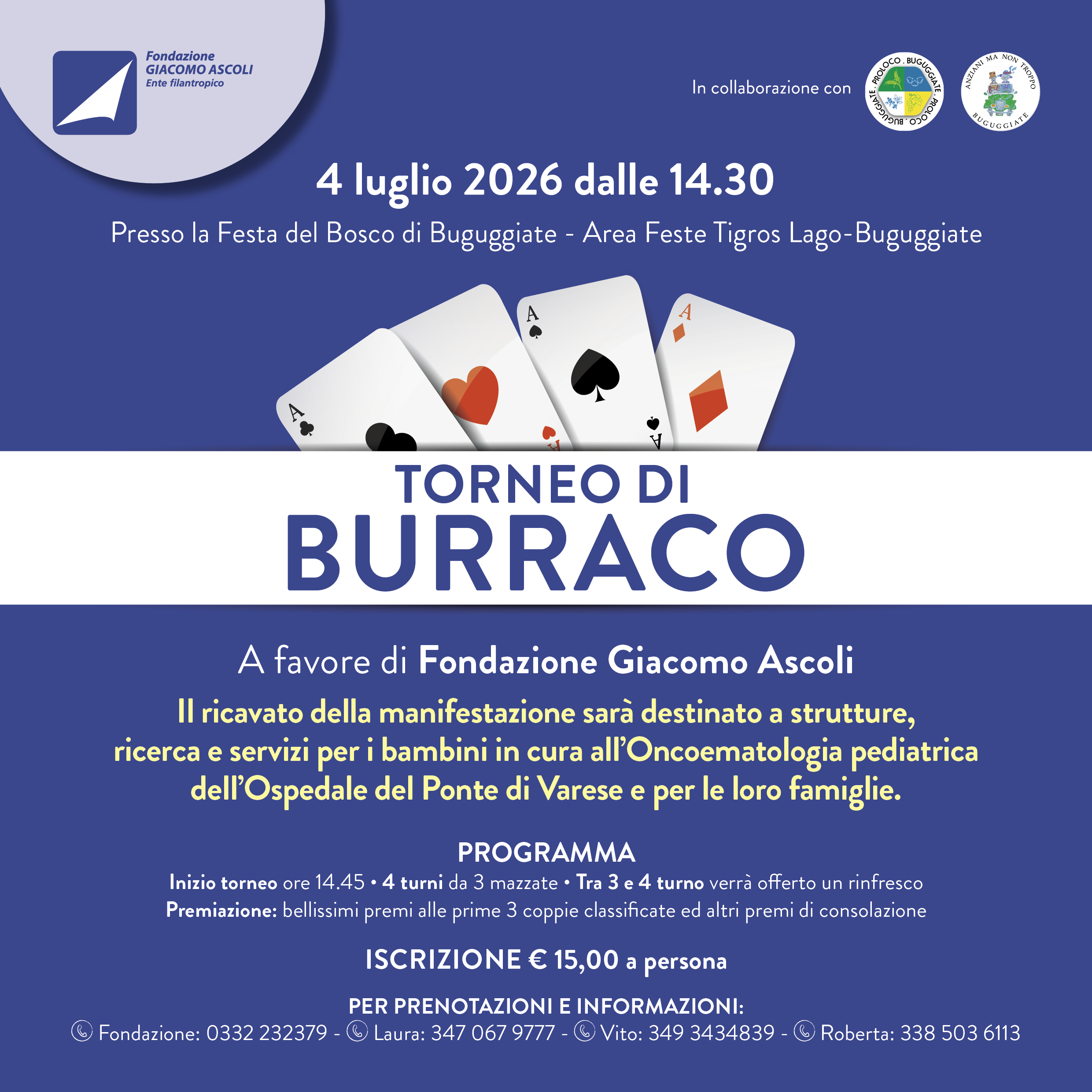 4 Luglio 2026 – Torneo di Burraco