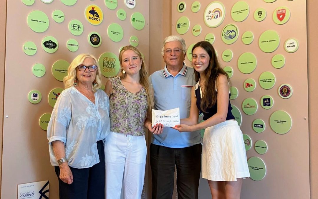 Gli studenti della Scuola Europea di Varese donano 1.200 euro alla Fondazione
